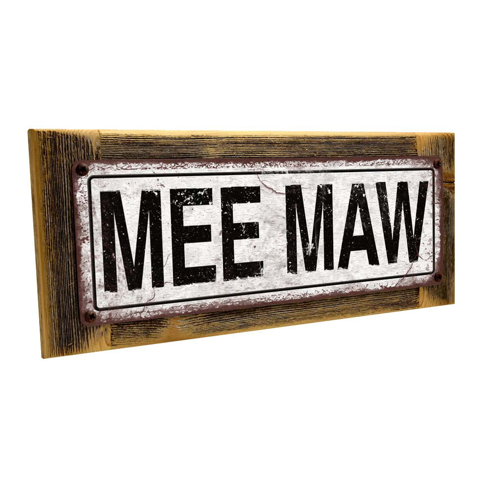 Mee Maw Metal Sign; Wall Decor for Home and Office 