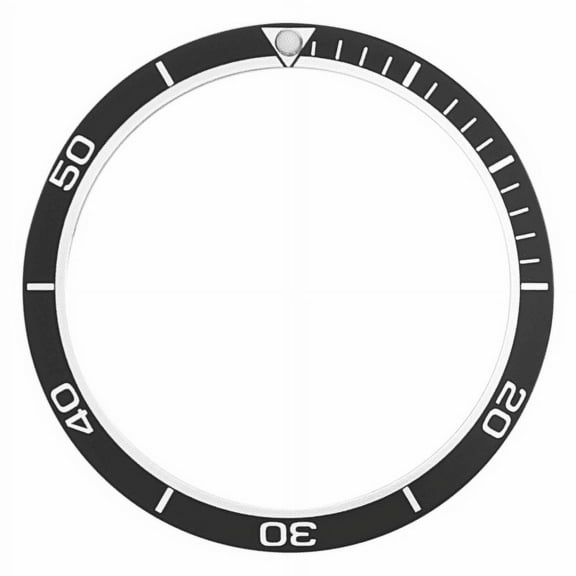 REPLACEMENT BEZEL INSERT BEVEL BLACK FOR WATCH 38MM X 31.50MM