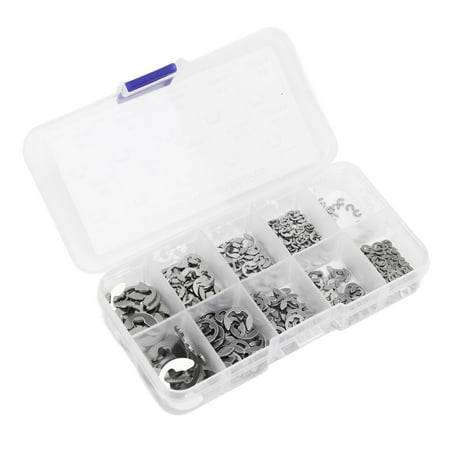 

E Circlip Washer Robust Load Capacity E Type Circlip Retaining Washer 580Pcs For Machinery Silver