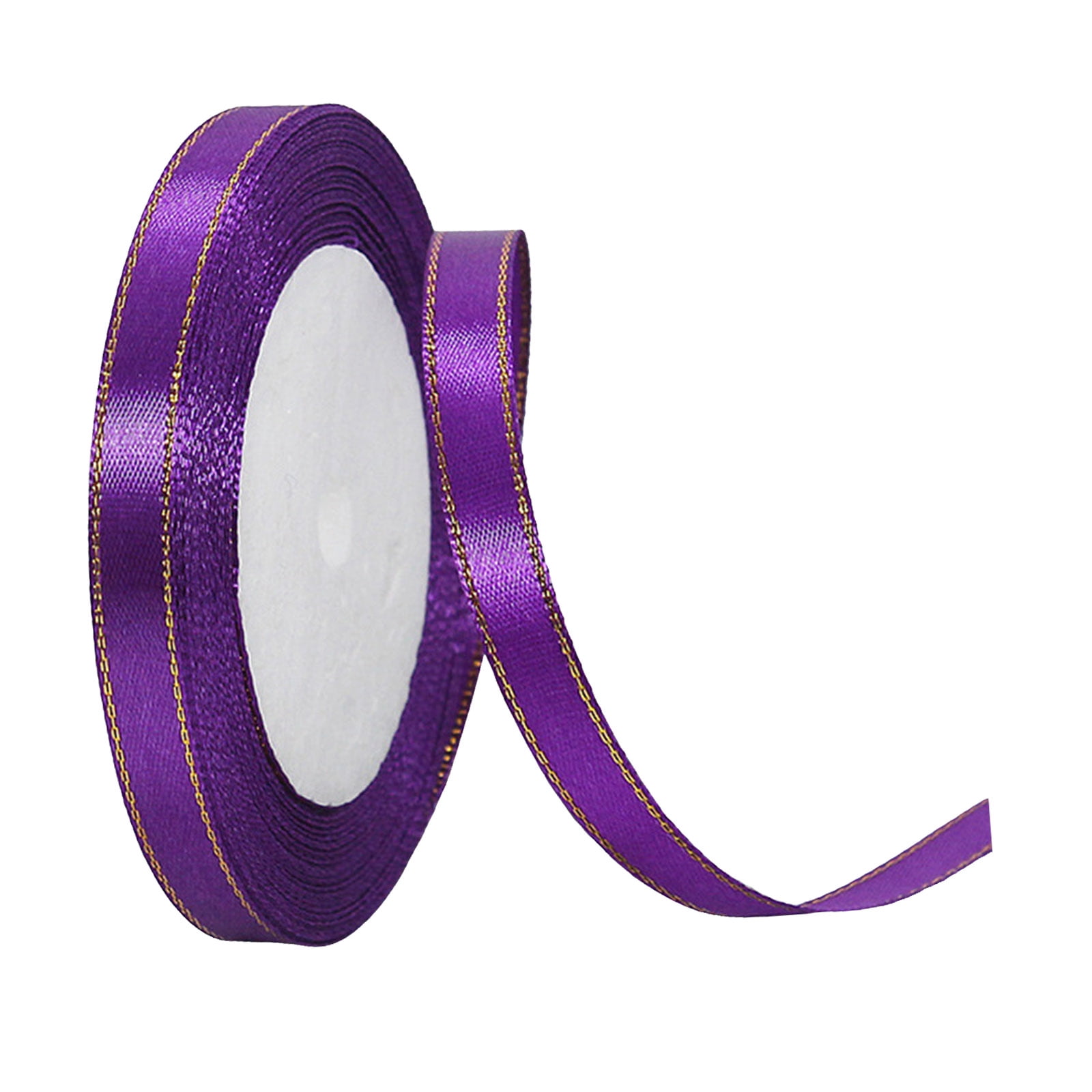 YWIYIUD 1Roll 25 Yards 72ft Satin Ribbon with Gold Edges Exquisite Satin Ribbon Gift Wrapping Accessories for Crafts,Wedding Decorations Gift Package Wrapping