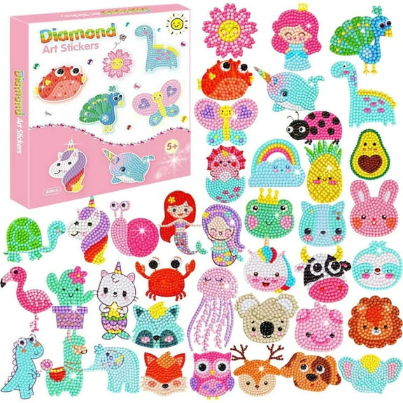 Arts and Crafts Supplies, Diamond Stickers DIY Craft Kits, Arts and Crafts for Kids, Toys for Girls Ages 5 6 7 8 9 10 11 12 Years Old