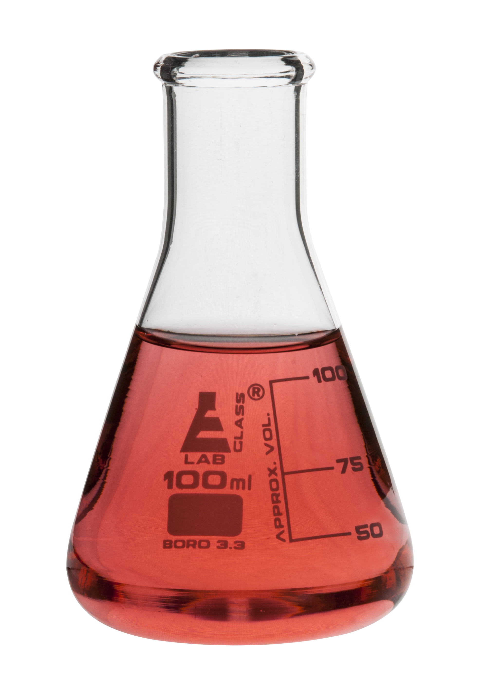 100ml Erlenmeyer Flask ; Narrow Neck, Eisco Labs 3.3 Borosilicate Glass
