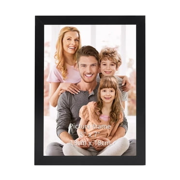 MEBRUDY 5x7 Black Picture Frame, 5 by 7 Photo Frame for Gallery Wall Tabletop Display, Single