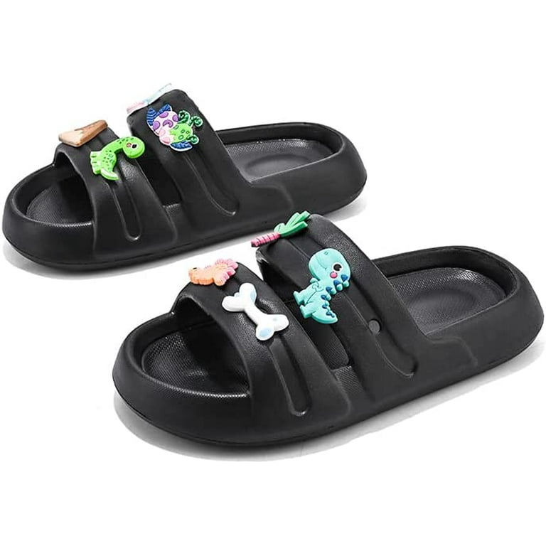 Toddler Little Kids Summer Sandals Non-Slip Boy Girl Slide Lightweight  Beach Water Shoes Shower Pool Slippers 