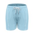 thumbnail image 5 of Bzhegqhd Women's Fashion Solid Color Shorts with Elastic Waistband Drawstring Side Pockets for Casual Wear, 5 of 7