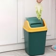 thumbnail image 6 of Msgweeeg Trash Bin Garbage Can Kitchen Bathroom Trash Can with Lid Small Garbage Can with Press Lid Plastic Wastebasket Flip Lid Trash with Popup Lid for Toilet Office Bedroom Living Room, 6 of 6