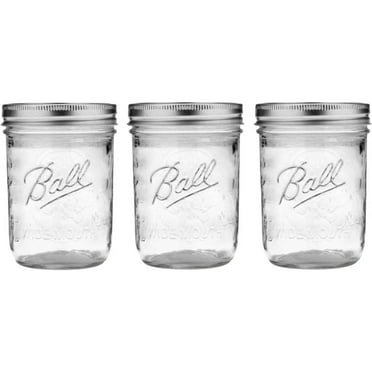 Ball Wide Mouth Pint 16-Ounces Mason Jars with Lids and Bands, (Set of 3)
