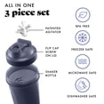 thumbnail image 5 of Fit & Fresh Shaker Bottle, Leak Proof 24 oz Sports Blender Bottle for Supplement Shakes, Dark Blue, 5 of 7