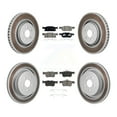 thumbnail image 1 of Transit Auto Front Rear Coated Disc Brake Rotors and Ceramic Pads Kit for Car 2019 Ford Edge ST with 2.7L with Red Painted Calipers KGC-102674, 1 of 11