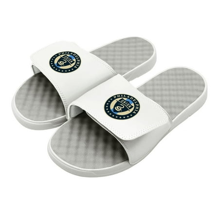 

Men s ISlide White/Gray Philadelphia Union Primary Logo Slide Sandals