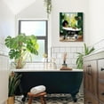 thumbnail image 2 of Bathroom Decor African American Wall Art Black Girl In Bathtub Canvas Wall Art Picture Modern Green Botanical Wall Decor Black Woman Framed Artwork For Bathroom Bedroom 12"X16", 2 of 6