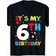 thumbnail image 1 of Camiseta de cumpleaños para niños de 6 años, para niños o niñas, para niño de seis años. El mejor regalo navideño para niños y niñas, camiseta cómoda y suave de algodón., 1 of 7