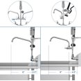 thumbnail image 4 of Grifo Comercial Para Fregadero De Cocina De Montaje En Pared Con Pulverizador, 21 Pulgadas De Altura, 8 Pulgadas De Altura, Complemento Central De 8 Pulgadas, Pulverizador De Preenjuague Con Caño Osci, 4 of 5