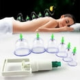thumbnail image 2 of 6PCS Body Relaxation Medical Vacuum Cupping with Suction Pump Therapy Device Set Herapy Healthy Massage Kit, 2 of 9