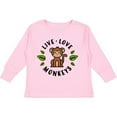 thumbnail image 3 of Inktastic Live Love Monkeys Boys or Girls Long Sleeve Toddler T-Shirt, 3 of 5