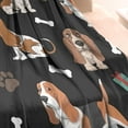 thumbnail image 3 of Basset Hounds with Bones and Presents Blanket,Comfortable Soft Flannel Throw Blanket,All Season,Warm Lightweight Blankets for Sofa Bed Couch Living Room Chair,30"x40", 3 of 4