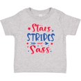 thumbnail image 3 of Inktastic 4th of July Stars Stripes and Sass Blue and Red Stars Girls Baby T-Shirt, 3 of 5