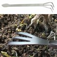 thumbnail image 4 of Rake Stainless Steel Garden Prong Hand rake planting rake stainless Planting Rake Portable Dual Head Miniascape Planting Tool, 4 of 7