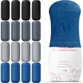 thumbnail image 1 of Funda de silicona para botellas, paquete de 16 unidades, para viajes, a prueba de fugas, 1 of 7