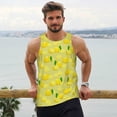 thumbnail image 6 of Lsque Bright Lemons Pattern Mens Tank Tops Muscle Athletic Quick Dry Sleeveless Workout Fitness T Shirts Beach Tank Top, Loose-fit Sleeveless Shirt for Men-3X-Large, 6 of 7