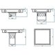 thumbnail image 2 of Stainless steel floor drain shower room bathroom large displacement insect-proof lattice square odor-proof floor drain, 2 of 5