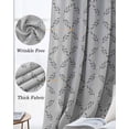 thumbnail image 3 of Grey Morocco Kitchen Curtains Abstract Geometric Leaf Diamond Lattice Cafe Short Curtains for Bathroom Blackout Window Curtain Small Window Treatment Drapes for Bedroom Living Room 27.5"x39"x2, 3 of 9