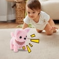 thumbnail image 6 of Walking Plush Dog Toy Electronic Pet with Realistic Motion Sound and Light Effects, Soft Plush Interactive Companion, 6.7x6.3x3.5 Inch Portable Novelty Gift for Animal Lovers, Pink, 6 of 8