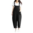 thumbnail image 1 of Peto con bolsillos grandes para mujer, mono informal holgado, pantalones, monos lisos, 1 of 2