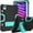 Black+Mint, variant on Dteck Case for iPad Mini 7 A17 Pro 2024 / iPad Mini 6 2021 8.3 Inch, Heavy Duty Silicone+PC Shockproof Rugged Protective Case Stand Cover for iPad Mini 7th/6th Generation 8.3",Black