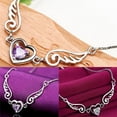 thumbnail image 4 of FNNMNNR 1PC Silver Necklace Dream Angels Wings of Love Heart Necklace Female Birthday Gift, 4 of 8
