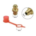 thumbnail image 6 of M6 Brass Thread Straight Grease Nipple Fittings with Rubber Dust Cap for Car 30 Set, 6 of 6