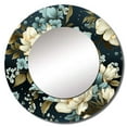 thumbnail image 2 of Designart "Elegance In Victorian Style" Floral Rund Mirror For Wall Decor - Large White Round Print Mirror - Round Cottage Mirror - Wall Mounted Round Large Mirror - 29" x 29", 2 of 6