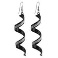 thumbnail image 4 of Frosted Spiral Long Pierced Drop Earrings Curley Twisted Loops Hook dangle ear studs Hook Dangle Earrings Ear Studs, 4 of 5