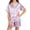 Purple, variant on ATOGUTA Girl's 2 Piece Lounge Set Size 5T-16 Button Down Shirts and Shorts Casual 2 Piece Home Clothing Set Pink
