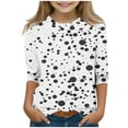 thumbnail image 2 of Riecok T Shirts for Boys Girls Crewneck Shirt Kids Clothes Toddler Kids Boy 2025 Comfortable Lightweight Trendy Outfits Blouses Top Summer 120 Black, 2 of 5