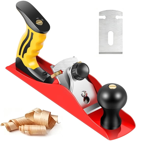 Hand Planer for Wood, No.4 Smoothing Bench Plane with 2 Inch Adjustable Blade, Carbon Steel Woodworking Tool for DIY Door Installation