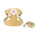 thumbnail image 2 of FastXmas Cat or Dog Harness and Leash Set for Walking Escape Proof, Adjustable Kitten Harness Breathable Mesh Harness with Flower for Small Cats and Dogs Kitty Puppy(13.7"*19.5" Harness, 59" Leash), 2 of 6