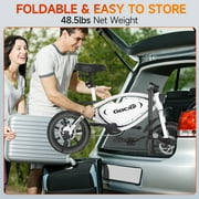 Gocio 14 Foldable Electric Bike, 375Wh 48V Electric Bicycles for Adults Women Teens, Peak 500W City Commuter Cruiser Ebikes, LED Display, E bike One-Piece Tire with 5 Riding Modes UL2849 Certified