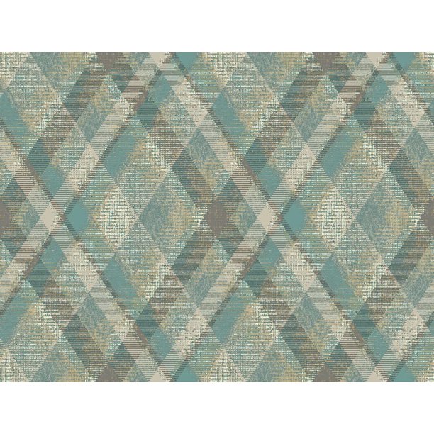 York Wallcoverings Ho335 Diamond 60 3/4 Sq. Ft. Plaid Pre