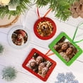 thumbnail image 5 of Wrapables Christmas Holiday Glittery Felt Photo Frame Ornaments (Set of 12), Red and Green Rectangle, 5 of 6