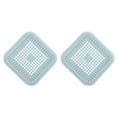 thumbnail image 1 of Uxcell 2packs Shower Drain Hair Catcher Square Drain Strainer for Shower Kitchen, Light Blue, 1 of 5