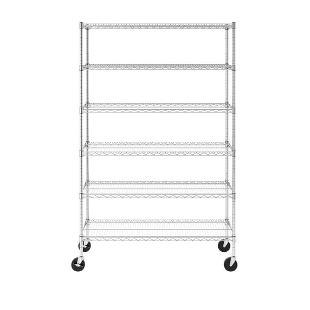 SafeRacks NSF Certified 6Tier Steel Wire Shelving with Adjustable