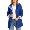 thumbnail image 3 of Winter Jackets for Women Plus Size Turndown Collar Long Sleeve Solid Color Waterproof Mesh Lining Windbreaker with Zipper Pockets for Hiking Camping Casual Outdoor Activities, 3 of 10