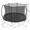 thumbnail image 2 of HOQBN 12FT Trampoline,Outdoor Trampoline with Enclosure Net and Ladder,Curved Fence Pole,Black, 2 of 6