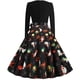 thumbnail image 4 of Vestido de fiesta de Navidad de manga larga con cuello en V para mujer Vestido vintage para mujer Fridja yut4912, 4 of 8