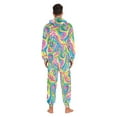 thumbnail image 7 of joogoo Tie Dye Swirl Green Unisex Adults Onesies Pajamas Jumpsuits L, 7 of 7