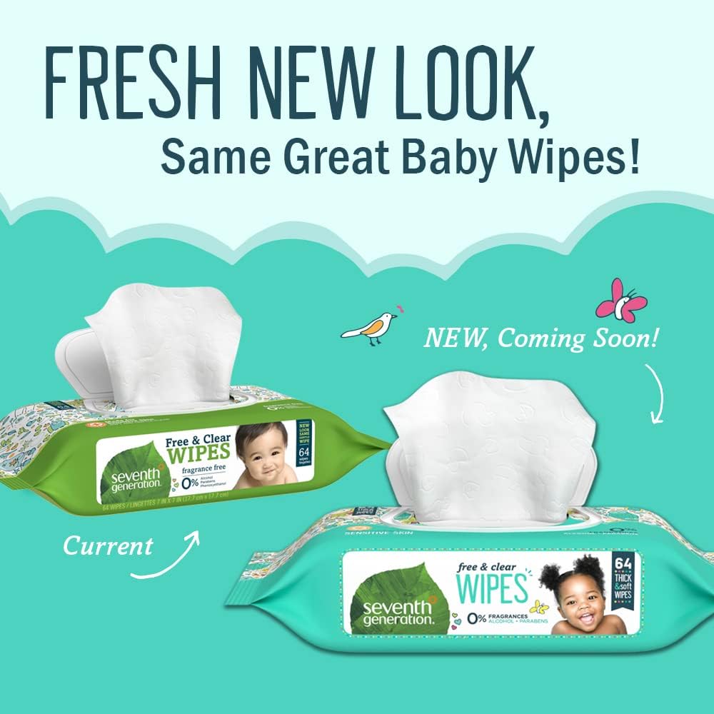 Seventh Generation Baby Wipes Sensitive Protection Diaper Wipes with Snap Seal 768 Count - image 5 of 16