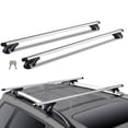 thumbnail image 1 of VEVOR Universal Roof Rack Cross Bars, 54" Aluminum Roof Rack Crossbars, Fit Existing Raised Side Rail with Gap, 200 lbs Load Capacity, Adjustable Crossbars with Locks, for SUVs, Sedans, and Vans, 1 of 9