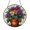 Acrylic 3.5 Inch, variant on Pansy Flower Glass Window Decor in Clay Pot Style, Botanical Suncatcher Hanging Art, Nature Lover Gift