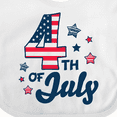 thumbnail image 4 of Inktastic 4th of July with Striped Stars Boys or Girls Baby Bib, 4 of 4
